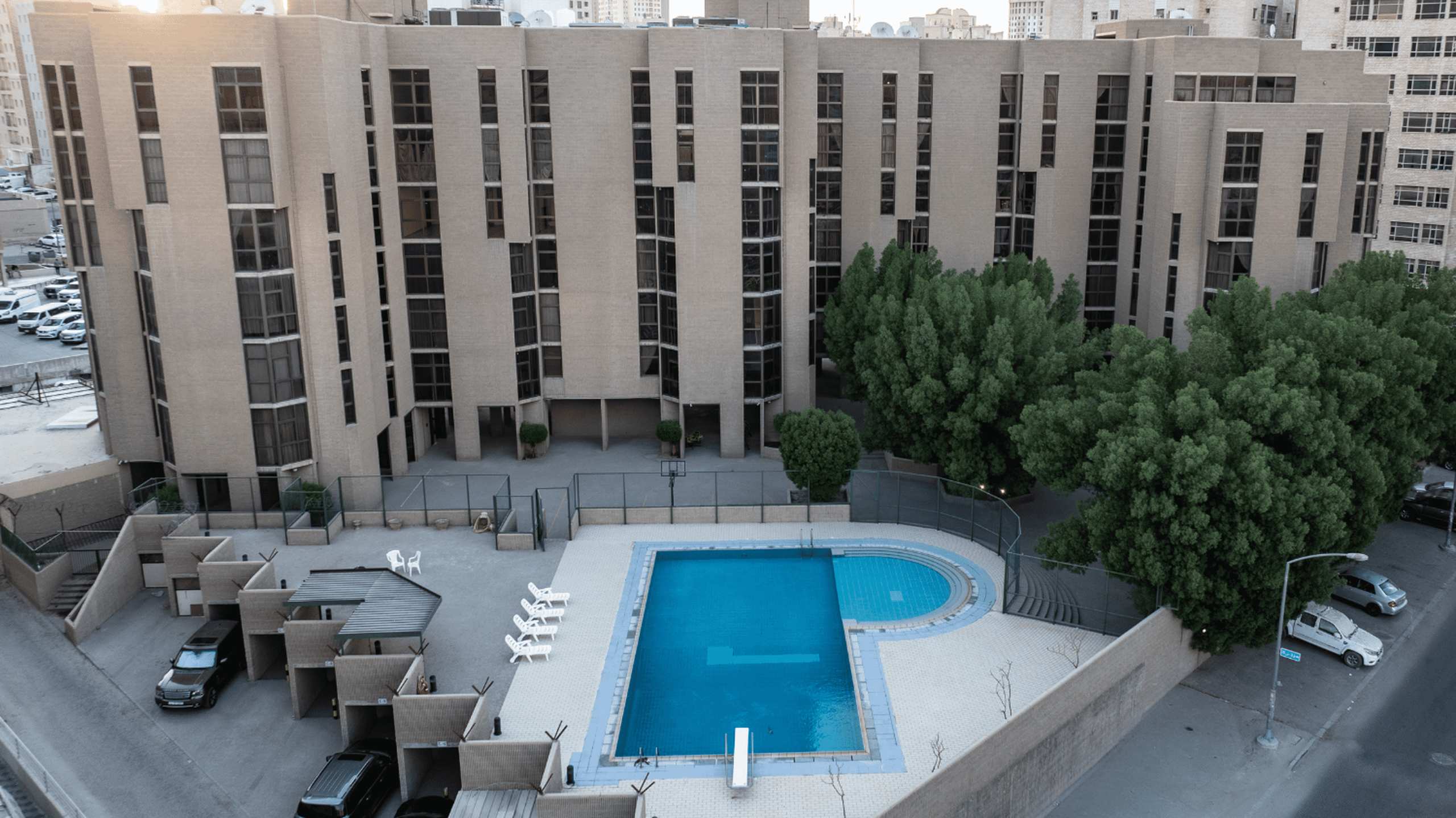 Azizan Residential Compound pool and amenities in Mahboula, Kuwait